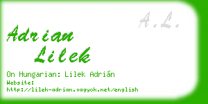 adrian lilek business card